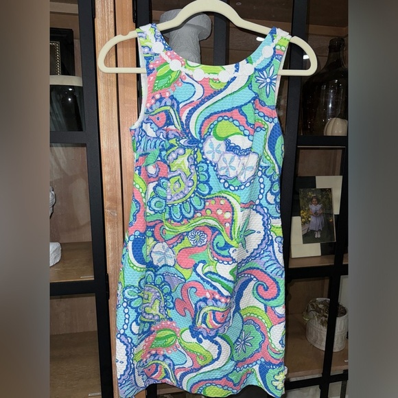 Lilly Pulitzer Delia Conch Republic Lace embroidered Pique Shift Dress preppy - Picture 1 of 10